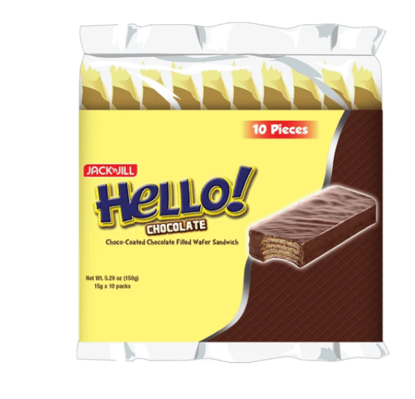 Jack 'n Jill Hello! Chocolate Choco-Coated Wafer Sandwich 15g x 10s